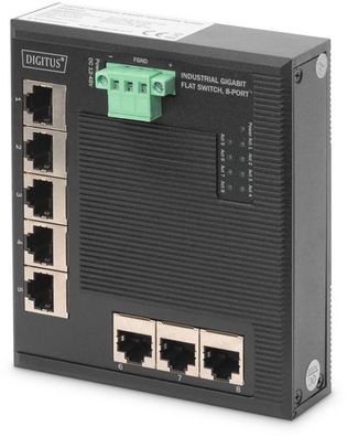 Digitus Industrie Gigabit Flat Switch, 8-Port DN-651127