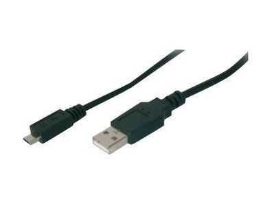 Digitus Micro USB 2.0 Anschlusskabel Typ A-mikro B St/St, 1,8m