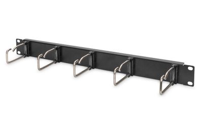 Digitus 1HE Kabelrangierpanel 5xStahlring 40x75mm sw RAL9005