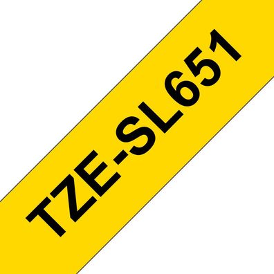 Brother TZe-SL651 gelb/schwarz, 24 mm, selbstlaminierend, 8 m