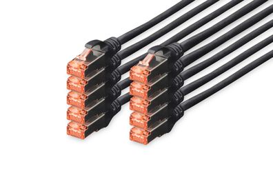 Digitus CAT 6 S-FTP Patchk. Cu, LSZH AWG 27/7, 5 m, 10er, SW