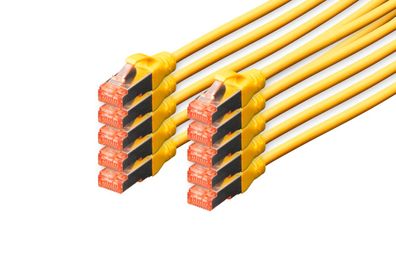 Digitus CAT 6 S-FTP Patchk. Cu, LSZH AWG 27/7, 5 m, 10er, GE