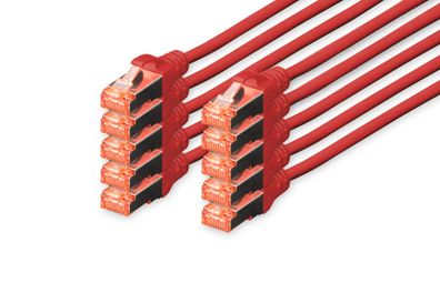 Digitus CAT 6 S-FTP Patchk. Cu, LSZH AWG 27/7, 3 m, 10er, RT