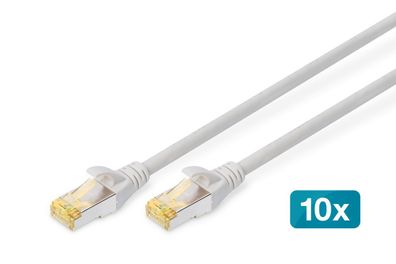 Digitus CAT 6A S-FTP Patchk. Cu, LSZH AWG 26/7, 3 m, 10er, GR