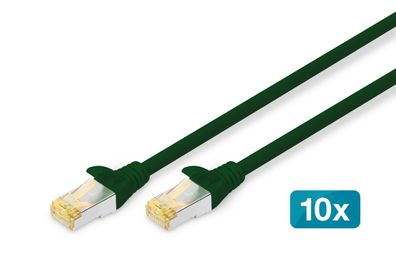 Digitus CAT 6A S-FTP Patchk. Cu, LSZH AWG 26/7, 3 m, 10er, GN