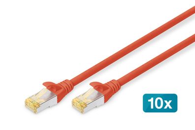 Digitus CAT 6A S-FTP Patchk. Cu, LSZH AWG 26/7, 3 m, 10er, RT