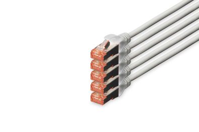 Digitus CAT 6 S-FTP Patchk. Cu, LSZH AWG 27/7, 7 m, 5er, GR