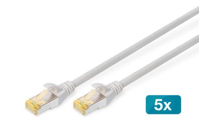 Digitus CAT 6A S-FTP Patchk. Cu, LSZH AWG 26/7, 5 m, 10er, GR