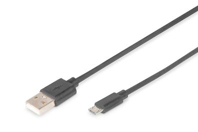 Digitus USB Anschlusskabel, Typ A - micro B St/St, 1.0m