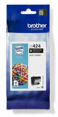 Brother Tintenpatrone LC-424BK Schwarz (ca. 750 Seiten)