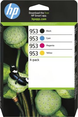 HP Tintenpatrone Nr. 953 Multipack (BK/C/M/Y) (ca.900/630S.)