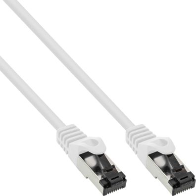 InLine® Patchkabel, S/FTP (PiMf), Cat.8.1, 2000MHz, halogenfrei, Kupfer, weiß, 2