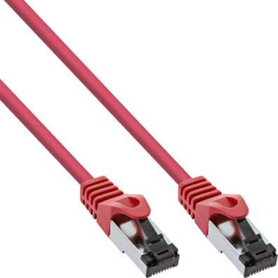 InLine® Patchkabel, S/FTP (PiMf), Cat.8.1, 2000MHz, halogenfrei, Kupfer, rot, 1,