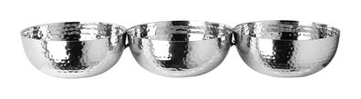 Fink PICCA, 3er Schalen, Edelstahl , glänzend, silberfarben, L. 9 cm, B. 28 cm,