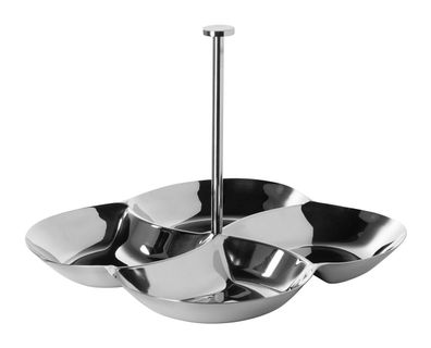 Fink CODY, Servierschale, 4er Aufteilung mit Griff, Edelstahl , glänzend, silberfa