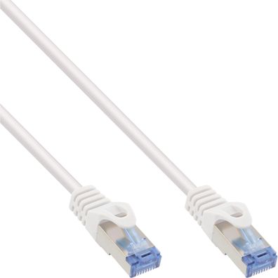 InLine® Patchkabel, Cat.6A, S/FTP, TPE flexibel, weiß, 15m