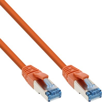 InLine® Patchkabel, S/FTP (PiMf), Cat.6A, 500MHz, halogenfrei, Kupfer, orange, 0