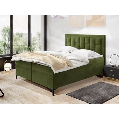 Venza Kontinentalbett 140x200 cm gepolstert für das Schlafzimmer mit zwei Kästen