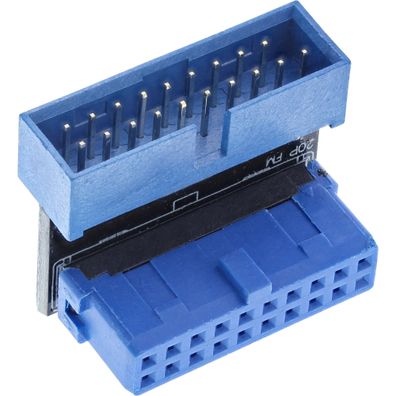 InLine® USB 3.0 Adapter intern, Pfostenanschluss Stecker auf Buchse, nach unten