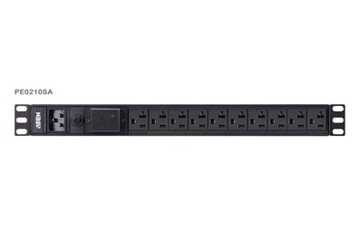 ATEN PE0210SG 19Zoll Stromverteilung 1HE 16A 10-Port IEC-C13 Basic PDU mit Übers