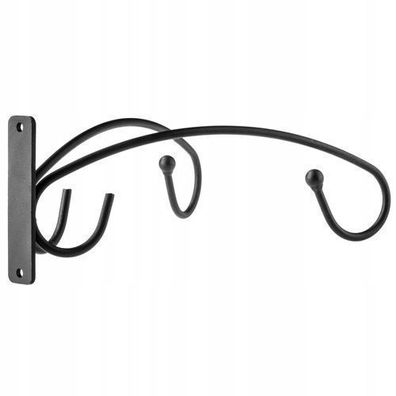 KADAX Blumenhaken, Wandhaken für Blumenampel, Schwarz, Doppelt