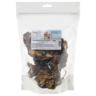 Wild & Fein Straußenhals, 300 g - fettarmer Kauartikel für Hunde