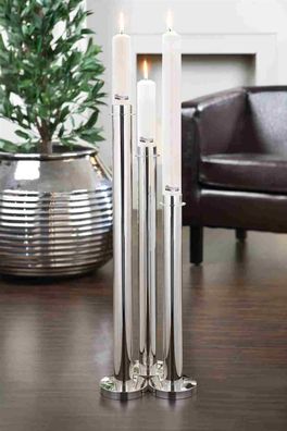 Fink CANDLE, gelackte Titankerze, Paraffin, weiß, L. 4 cm, B. 4 cm, H. 40 cm, D