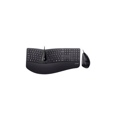 Perixx Periduo-505b, DE, Tastatur- und Maus Set, USB-Kabel, ergonomisch, schwarz