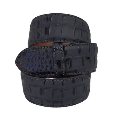 umjuBELT Gürtel Croko Cotone dunkelgrau echt Rindleder Kroko Wechsel 80 85 90