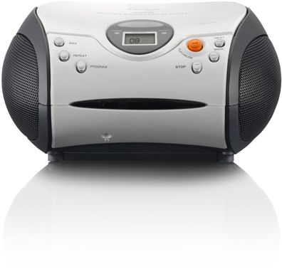 LENCO SCD-24 Stereo UKW-Radio mit CD-Player, weiß/schwarz