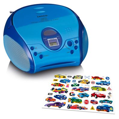 LENCO Boombox mit CD player, FM radio und Stickern