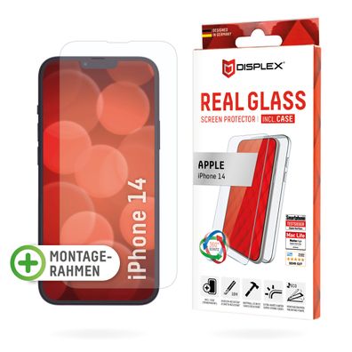 Displex Panzerglas 10H inklusive Handyhülle transparent für Apple iPhone 14