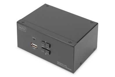 Digitus KVM-Switch, 2 Port, Dual Display, 4K, DisplayPort®