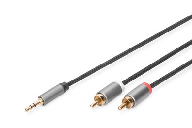 Digitus Audio Adapterkabel, 3.5mm Klinke auf Cinch,1m