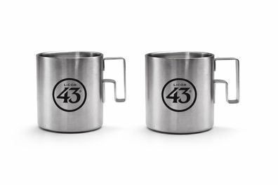 Licor 43 Espresso Kännchen 2er Set - Edelstahl Mini Kanne mit Henkel | Original 43er