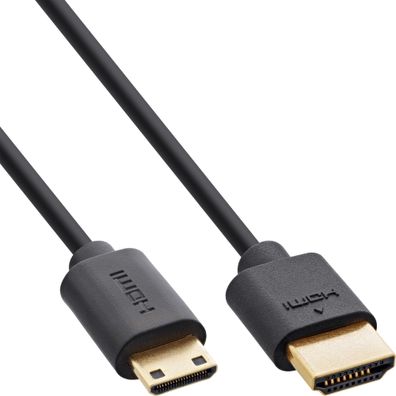 InLine® Slim Ultra High Speed HDMI Kabel, 8K4K, A Stecker / C Stecker (Mini), sc