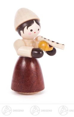 Weihnachtliche Miniatur Mädchen mit Bratwurst natur B= x H=ca 2 cmx4 cm NEU