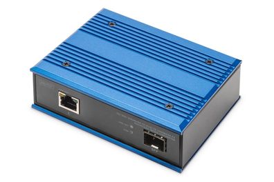 Digitus 10/100/1000Base-TX (PoE) to 1000Base-FX Indust MediaCo