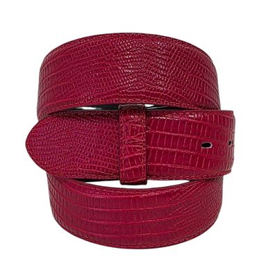 umjuBELT Wechselgürtel Reptile Red Rot Echt Leder 80 85 90 95 100 105