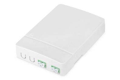 Digitus FTTH Gehäuse mit 2x LC (APC) DX Adapter Wand montage