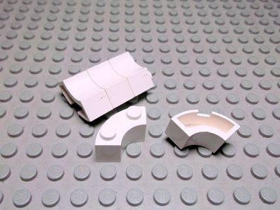 Lego 5 weiße Brunnensteine Viertelsteine 2x2 Nummer 3063