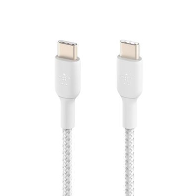 Belkin geflochtenes USB-C / USB-C-Kabel 2m, weiss