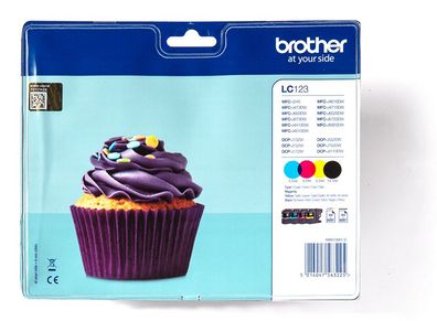 Brother Tintenpatronen LC-123 Multipack (je 1x BK/M/C/Y)
