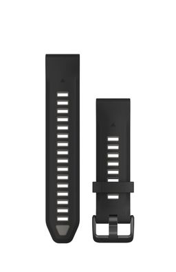 Garmin Ersatzarmband QuickFit 20mm Silikon Schwarz/Kieselgrau