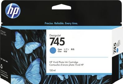 HP 745 DesignJet Druckerpatrone Cyan, 130 ml
