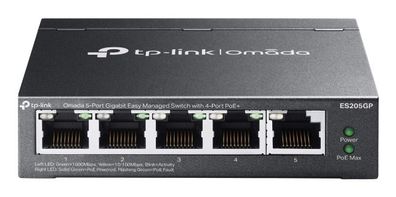 Omada ES205GP 5-Port GIG Easy mgd. Switch 4-Port PoE
