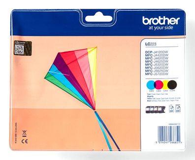 Brother Tintenpatronen LC-223 Multipack (je 1x BK/M/C/Y)
