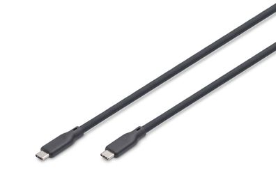 Digitus USB Silikon Kabel, USB 40Gbps, 0,5m, schwarz
