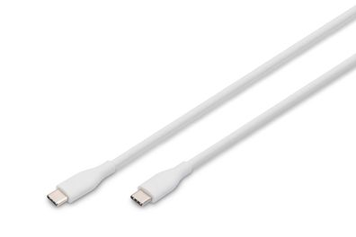 Digitus USB-C Silikon Anschlusskabel, 0,5m, weiß