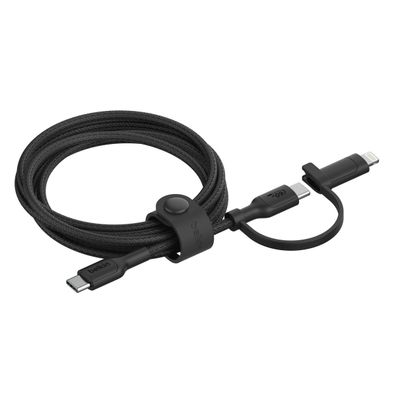 Belkin BOOST CHARGE 2-in-1-Kabel mit USB-C- und Lightning, blk